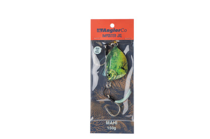 AnglerCo Imposter Jig | Mahi | High-Vis Yellow/Green | Flutter & Slow Pitch | Offshore & Reef | 30g–600g
