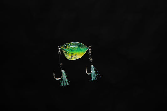 AnglerCo Imposter Jig | Mahi | High-Vis Yellow/Green | Flutter & Slow Pitch | Offshore & Reef | 30g–600g