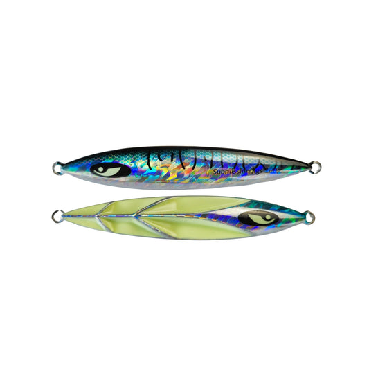 Submission Fishing Co. Javelin Slow Pitch Jig | Ribbed Armor Profile | Glow | 100g & 200g | 2 Colors | Mid-Depth Offshore