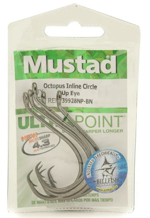 Mustad 39928NP-BN Octopus Inline Circle Hooks | 4/0–9/0