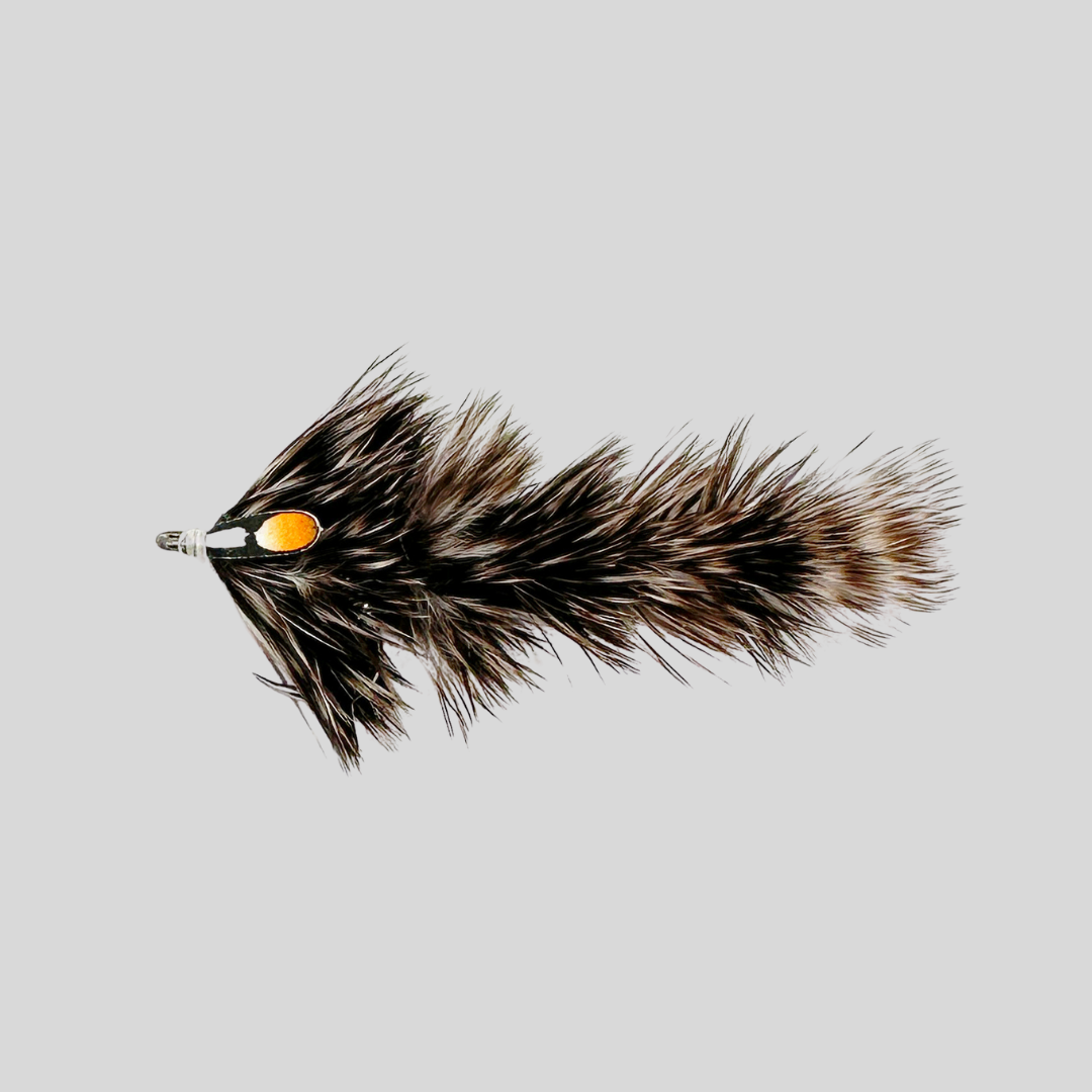 Flymen Next FeatherLite Micro Changer | #4 Hook | 100% Natural Feathers | 6-Segment Articulated | Under 3" | Tan, Olive & Yellow, Grey & White | Trout, Bass & Redfish