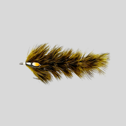 Flymen Next FeatherLite Micro Changer | #4 Hook | 100% Natural Feathers | 6-Segment Articulated | Under 3" | Tan, Olive & Yellow, Grey & White | Trout, Bass & Redfish