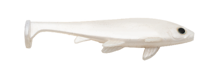 White fishing lure on a white background