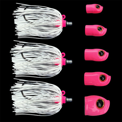 Stack Tackle Skirted Screwy Head Jigs | 5 Sizes + 3 Mustad Hooks | Silicone Skirt | Swap Without Re-Tying | Flounder, Striped Bass, Snook
