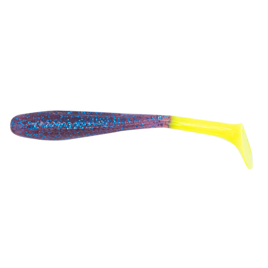 Knockin Tail Lure 3.25in Purple Lime 6pk — Built-In Tail Rattle | Scented