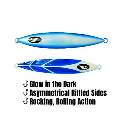 Submission Fishing Co. Samurai Slow Pitch Jig | Ribbed Armor Profile | 400g, 500g & 600g | 4 Colors | Deep Offshore