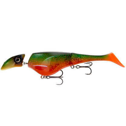 Colorful fishing lure with a white background