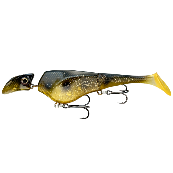 Fishing lure with a detailed design on a white background