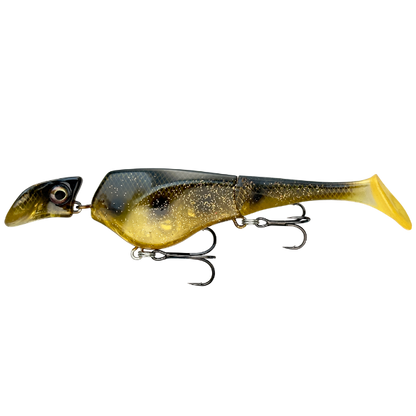 Fishing lure with a detailed design on a white background