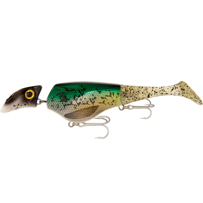 Fishing lure with a detailed design on a white background