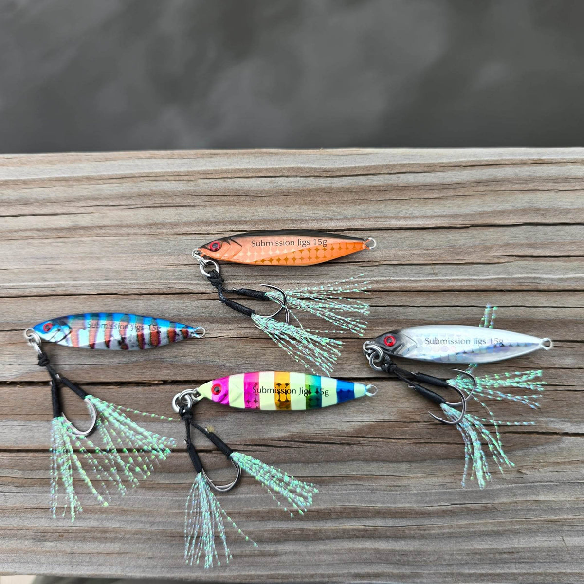 Submission Fishing Co. Micro Mercenary 4-Pack | Slow Pitch Jig | 10g & 15g | 4 Colors | Inshore & Freshwater