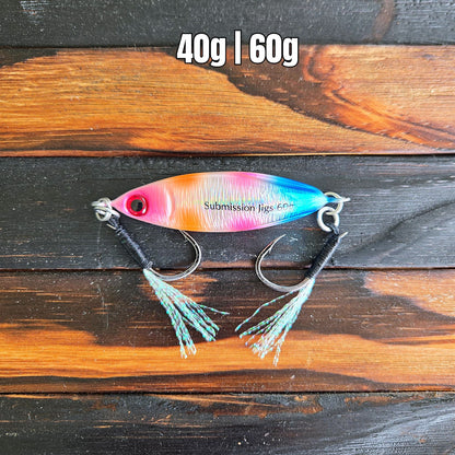 Submission Fishing Co. Sumo Slow Pitch Jig | Two-Face Rigging | Leaf Wobble | 40g & 60g | 5 Colors