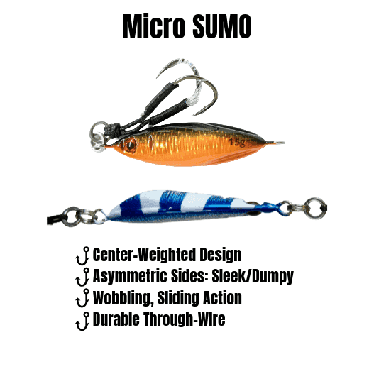 Submission Fishing Co. Micro Sumo & Mercenary 4-Pack | Slow Pitch Jig | 10g & 15g | Two Profiles | Save 10%