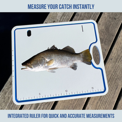 TRAPSKI Bucket Board | Made in USA | Marine-Grade HDPE | Fits 5-Gallon Buckets & Coolers | Integrated Ruler | Non-Skid Feet | Fillet, Bait Prep & Gear