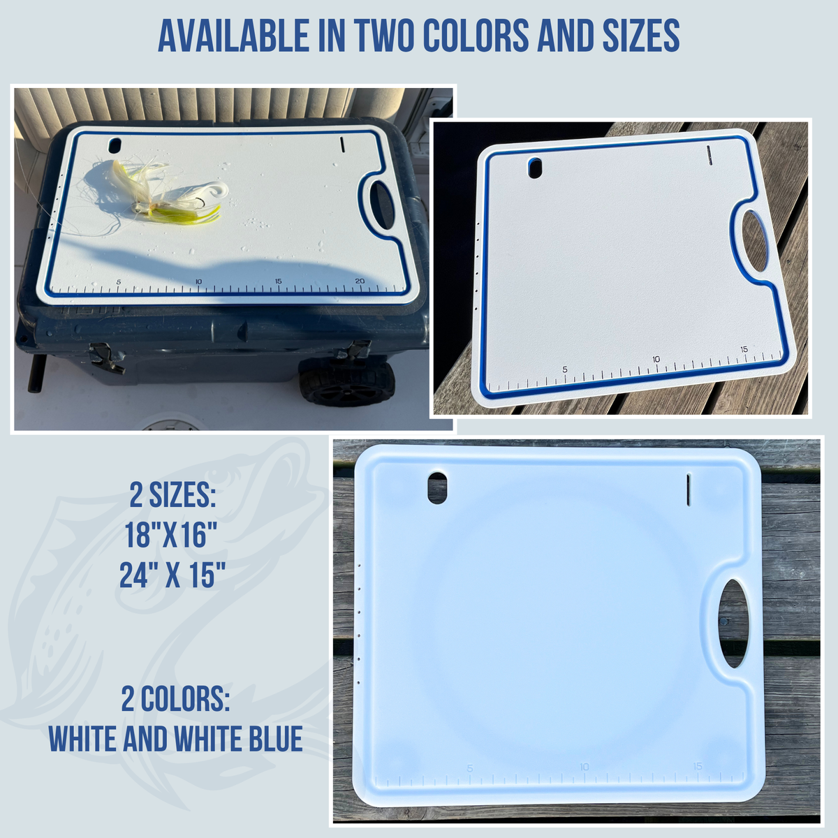 TRAPSKI Bucket Board | Made in USA | Marine-Grade HDPE | Fits 5-Gallon Buckets & Coolers | Integrated Ruler | Non-Skid Feet | Fillet, Bait Prep & Gear