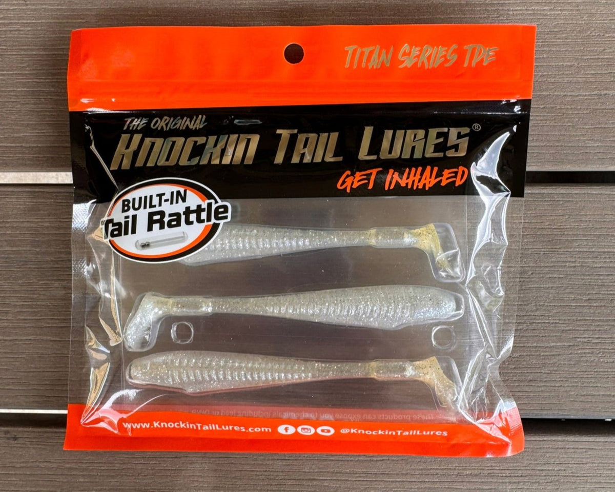 Knockin Tail Lure TPE Titan Series Texas Slam 4pk — Built-In Tail Rattle | 4 in & 5 in