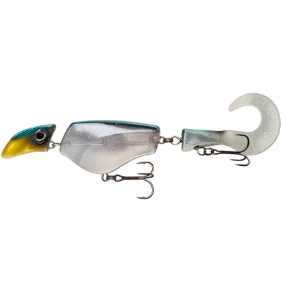 Fishing lure with a detailed design on a white background