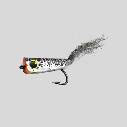 Surface Seducer Spratz Fly | Flat-Face Foam Baitfish Popper | Side-to-Side Cutting Action | Holographic Foil Foam | Kona Hook | 2/0 & 5/0 | 5 Colors | Mahi, Stripers, False Albacore & Pelagic | Flymen
