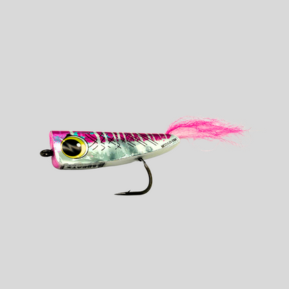 Surface Seducer Spratz Fly | Flat-Face Foam Baitfish Popper | Side-to-Side Cutting Action | Holographic Foil Foam | Kona Hook | 2/0 & 5/0 | 5 Colors | Mahi, Stripers, False Albacore & Pelagic | Flymen