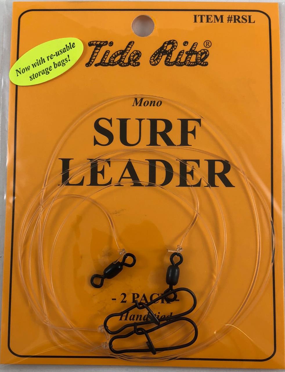 Tide Rite RSL Mono Surf Leader Snap & Swivel 2-Pack