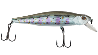 Fishing lure with detailed pattern on a white background