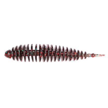 Soft Fishing Lure, Spiral Worm Bait with Glitter