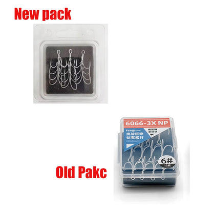 Tri Hooks Anti-Rust Coating 3X Super Strong Sharp fishing hook High Carbon Steel Sea Hooks Saltwater