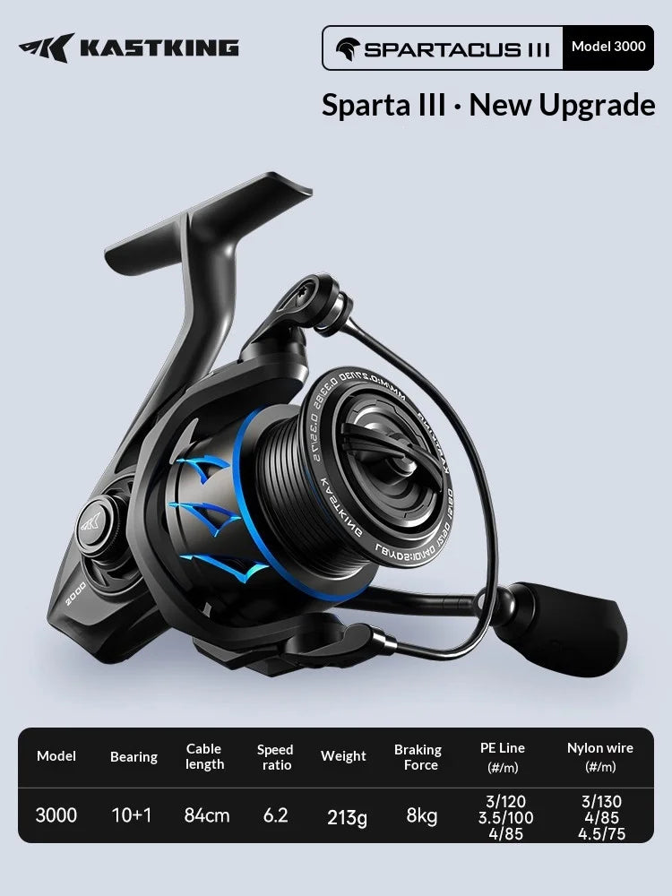 Kastking Sparta 3 Long Cast Spinning Reel Shallow Spool Light Weight High Strength General Purpose Micro Lure Sea Bass Fishing