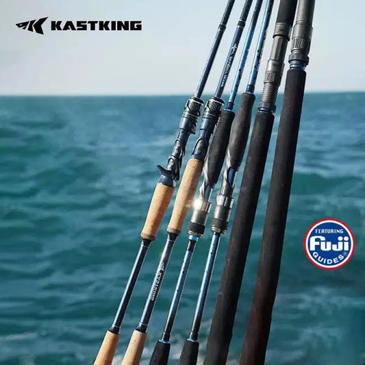KastKing Sharky Ultra Carbon Spinning Casting Rods FUJI F+SIC Guide RingsFreshwater Saltwater Fishing Rod