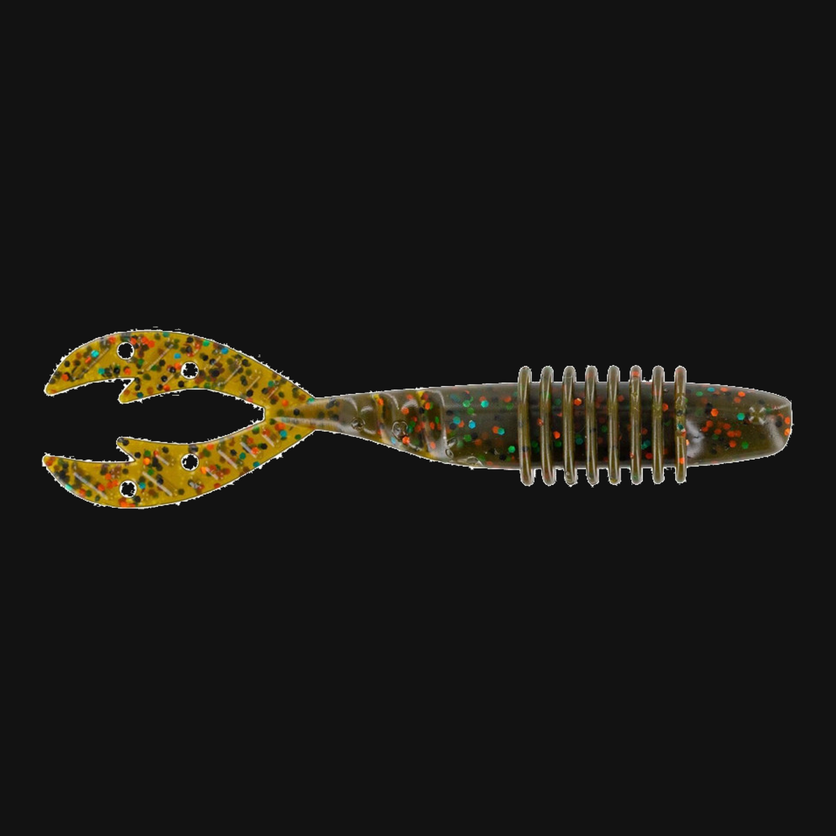 Big Bite Baits Kamikaze Swimon 4.25" in Green Pumpkin Orange Blue Flake