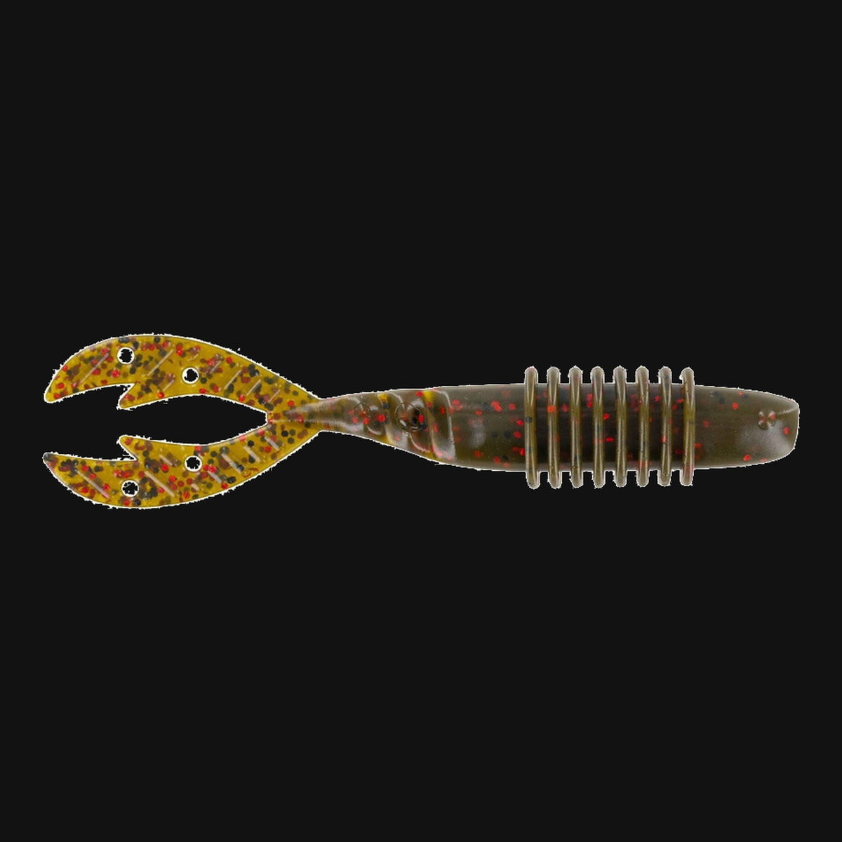 Big Bite Baits Kamikaze Swimon 4.25" in Green Pumpkin Red Flake