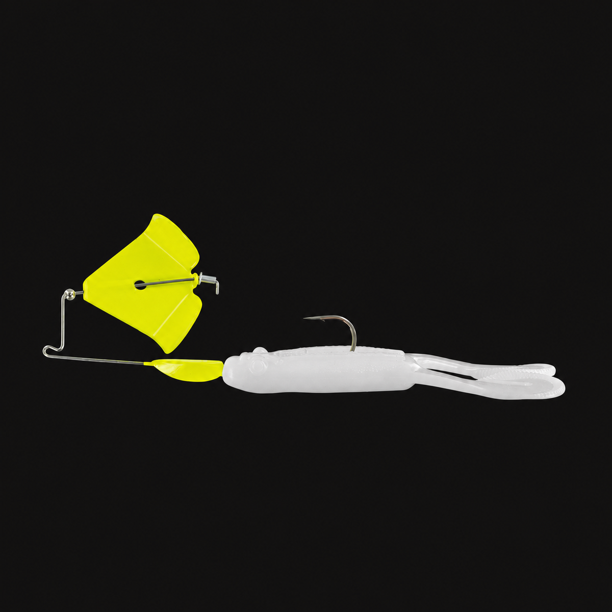 Big Bite Baits Tour Toad Buzz 3/8 oz in Chartreuse Blade / White Toad