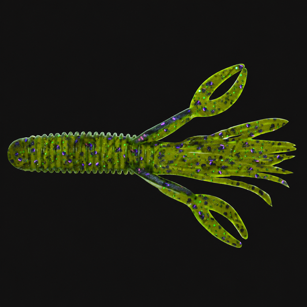 Big Bite Baits Craw Tube 4-inch in Sprayed Grass