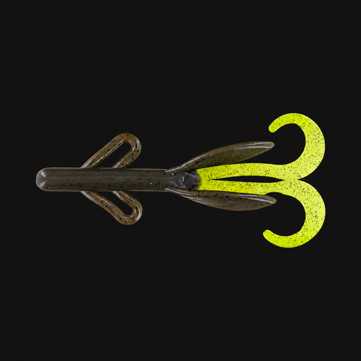 Big Bite Baits Creature Bait in Green Pumpkin / Chartreuse Tail