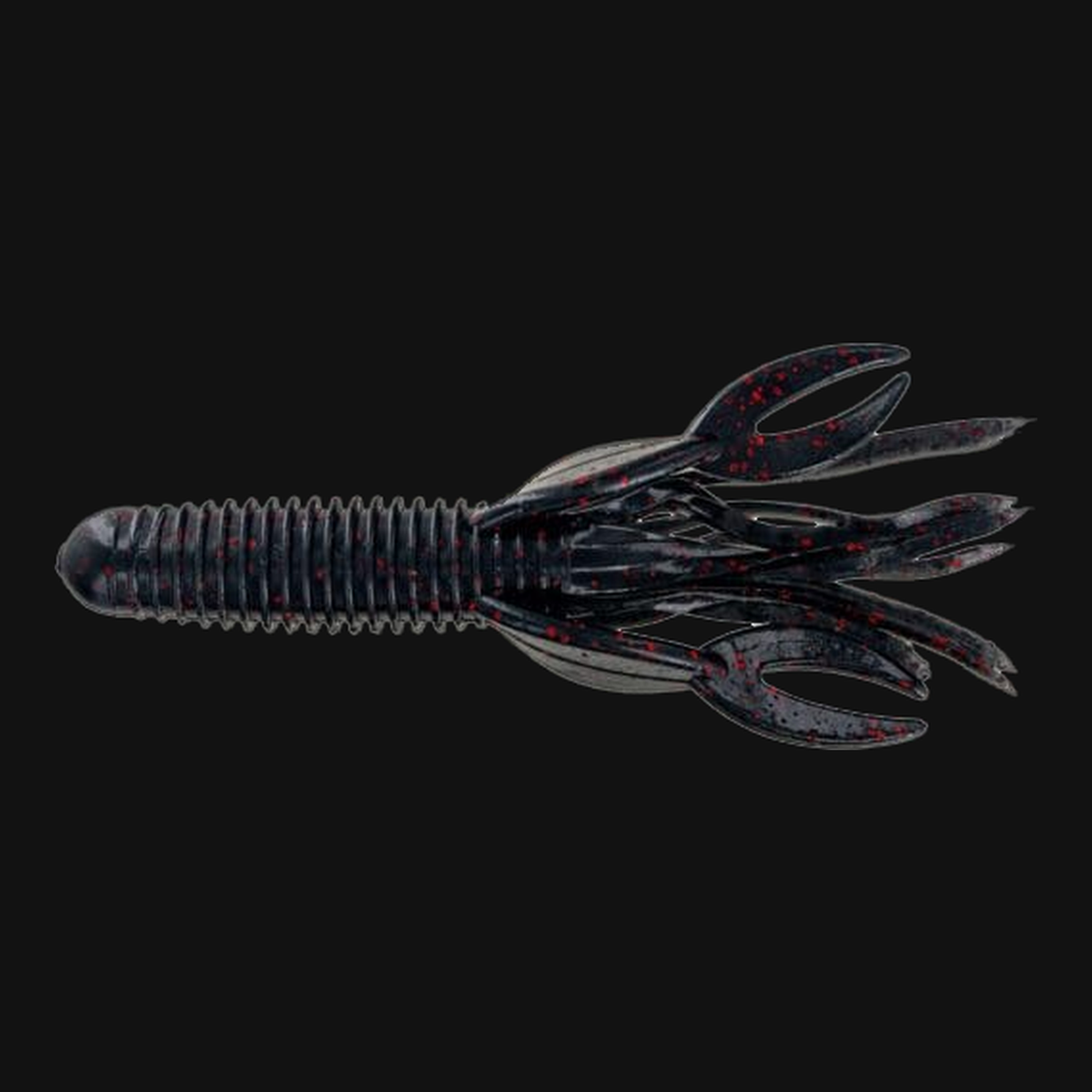 Big Bite Baits Craw Tube 4" in Black Neon