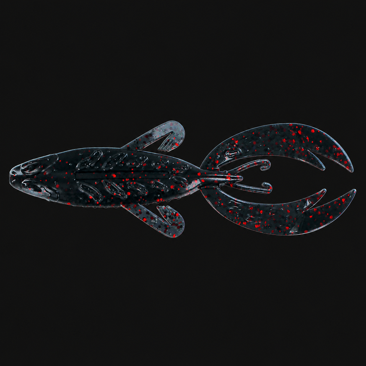 Big Bite Baits Rojas Fighting Frog 4-inch in Black Neon/Watermelon Red Flake