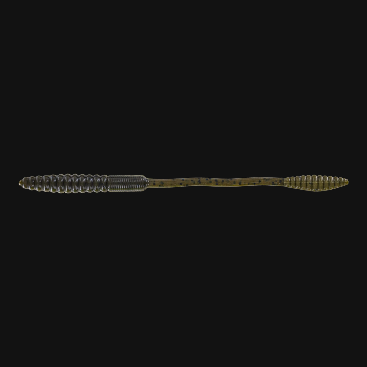 Big Bite Baits Squirrel Tail Worm 4.5" in Green Pumpkin
