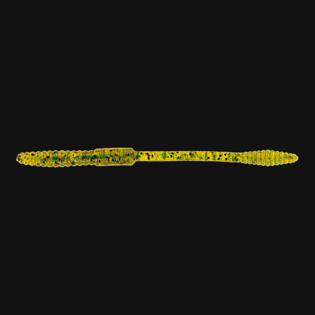 Big Bite Baits Squirrel Tail Worm 4.5" in Pumpkin Pepper Green
