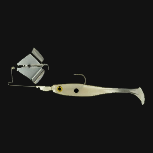 Big Bite Baits Suicide Buzz 3/8 ounce in Silver Blade / Pearl