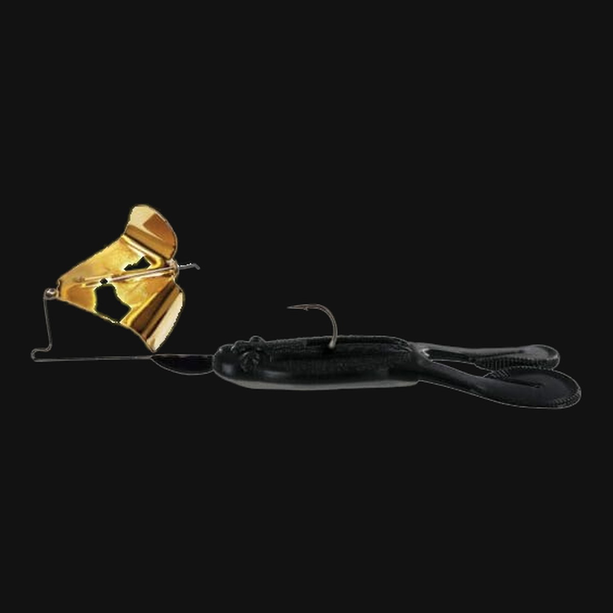 Big Bite Baits Tour Toad Buzz 3/8 ounce in Gold Blade / Black