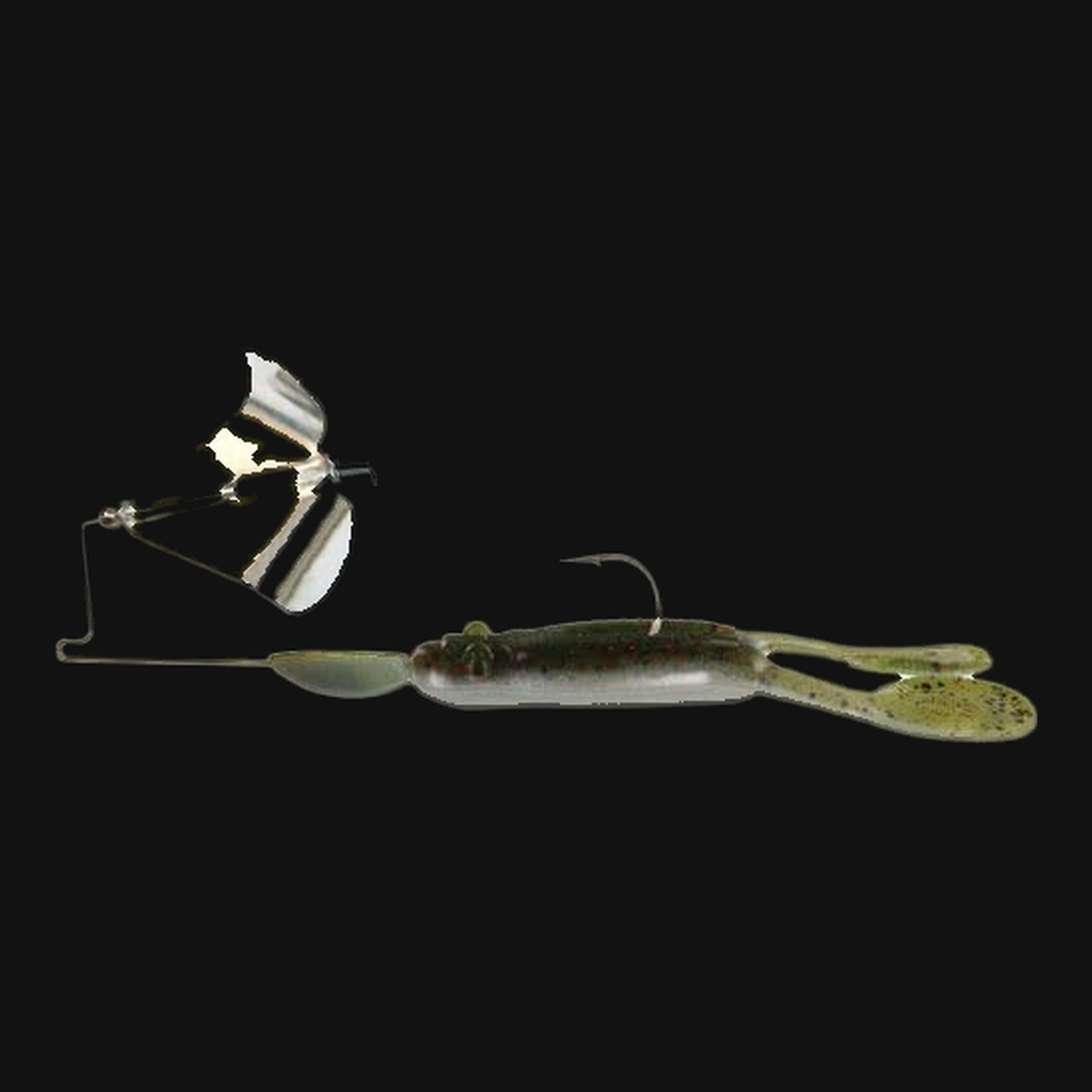 Big Bite Baits Tour Toad Buzz 3/8 ounce in Silver Blade / Watermelon Red Ghost