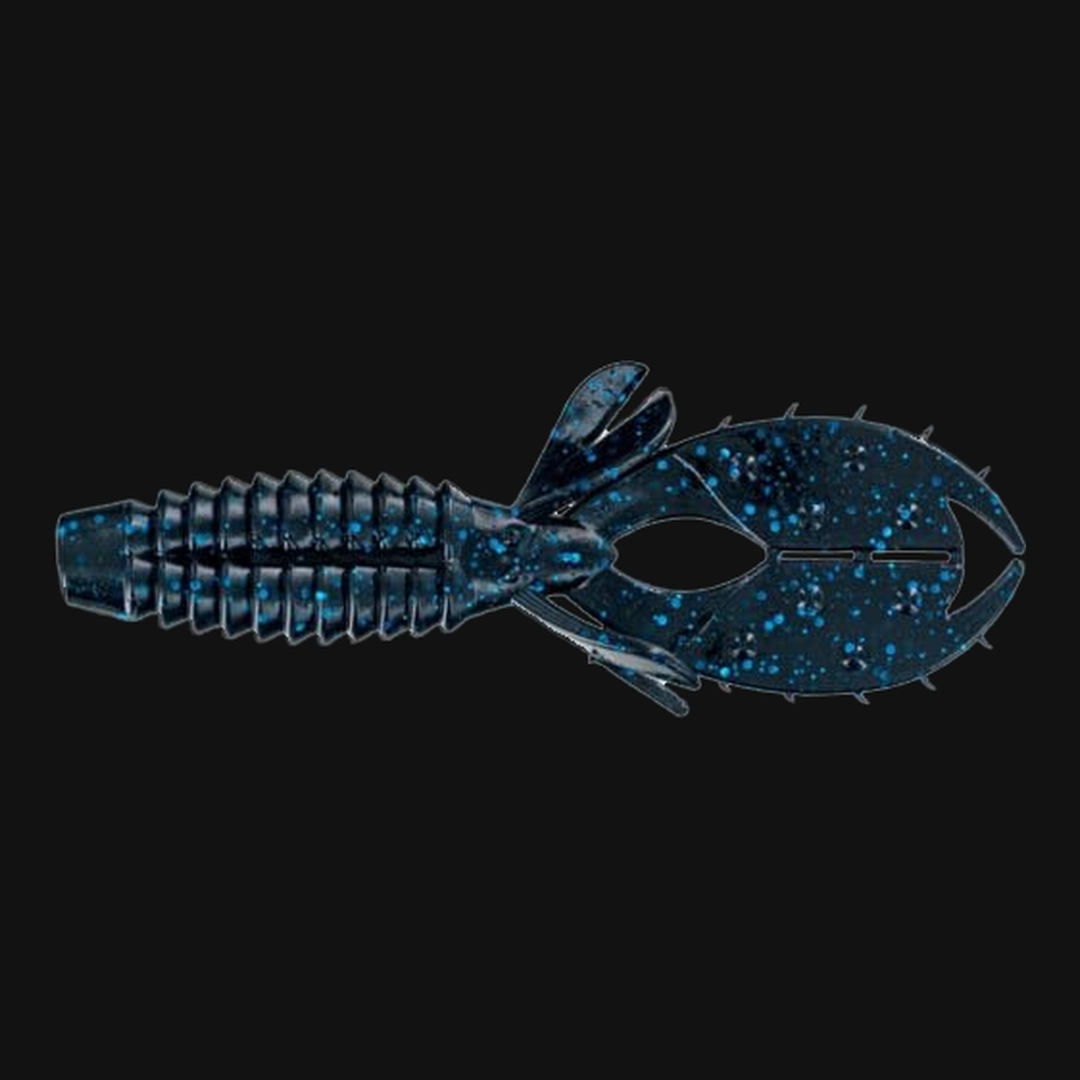 Big Bite Baits YoMama 4" in Black Blue Flake