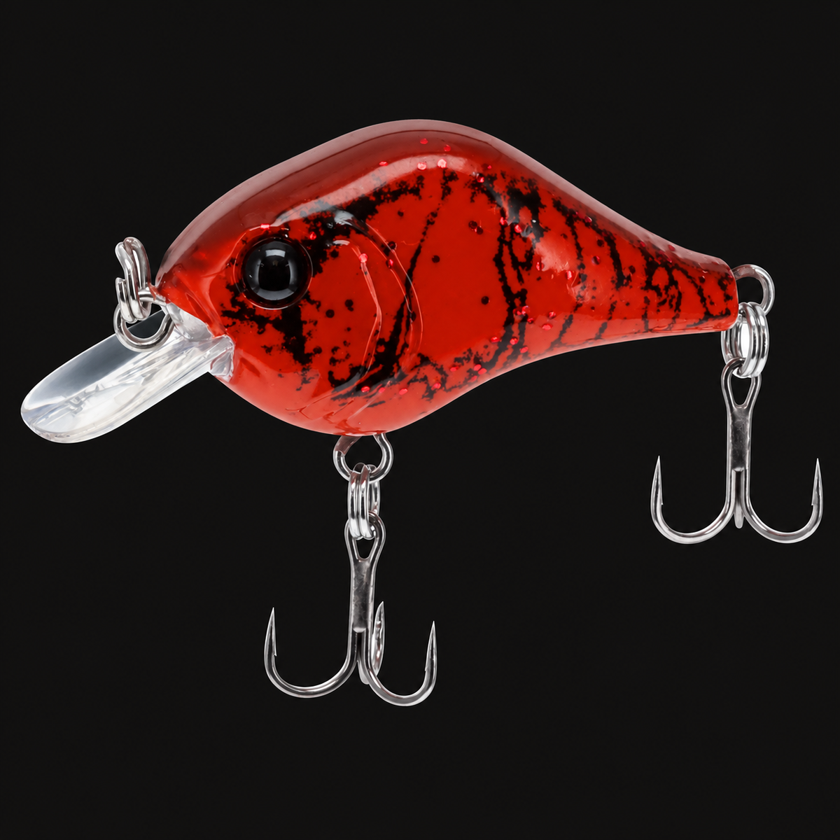 Bill Lewis Gnat fishing lure in Red Glitter Craw