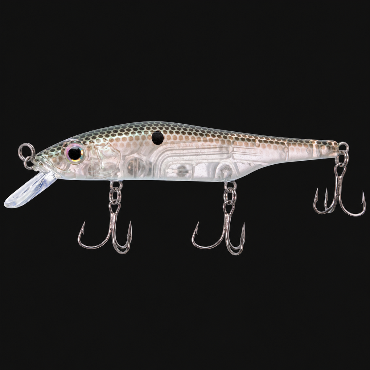 Bill Lewis Scope-Stik jerkbait in Pro Green Gizzard Clear