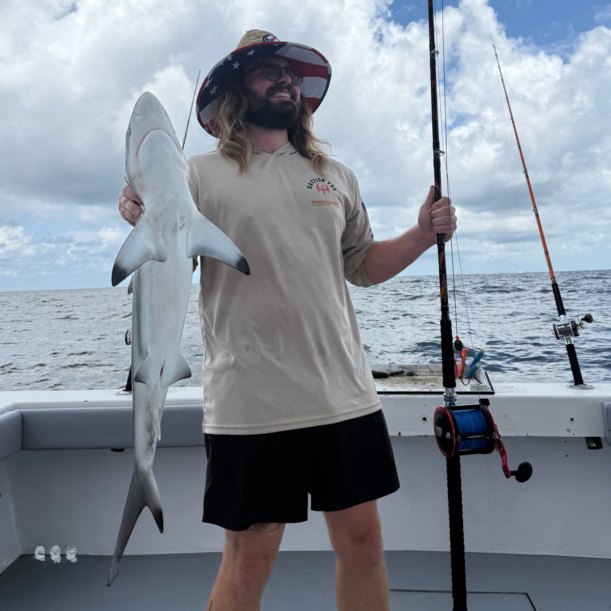 Catfish Pro Black Dragon Fire Casting Rod | 7'6" Glow