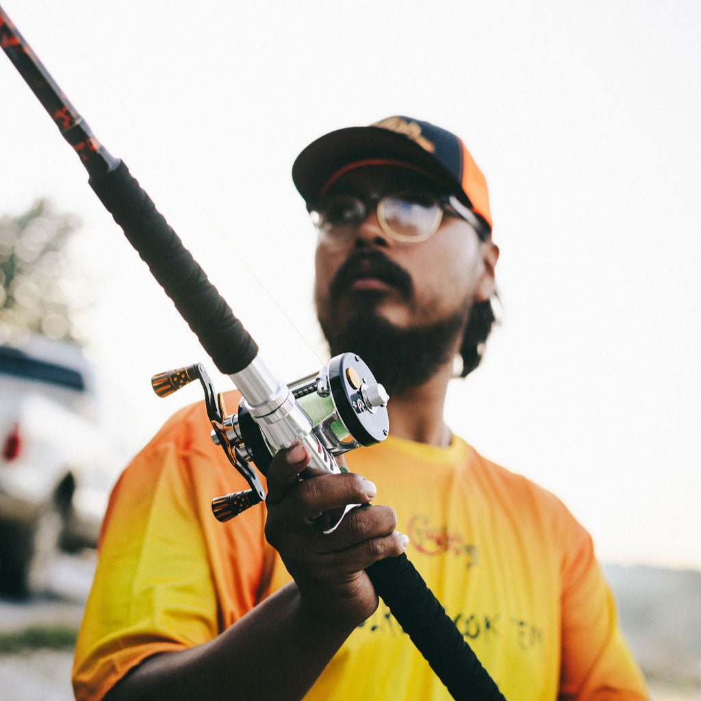 Catfish Pro Black Dragon Fire Casting Rod | 7'6" Glow