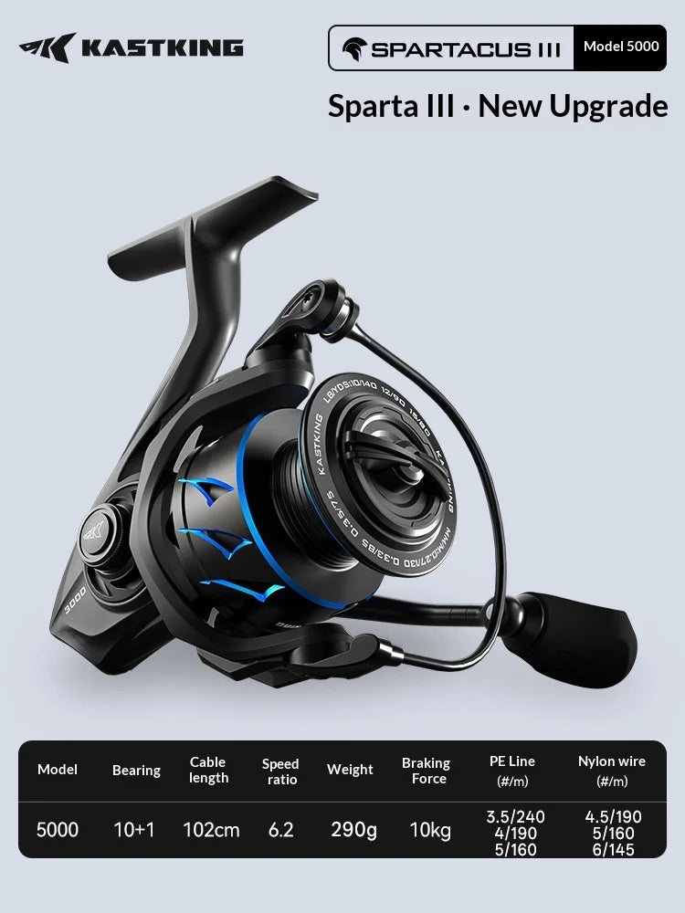 Kastking Sparta 3 Long Cast Spinning Reel Shallow Spool Light Weight High Strength General Purpose Micro Lure Sea Bass Fishing