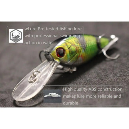 Crankbait Fishing Lure 8g 8cm 3 Meters Depth High End Hooks Wide Wobble with Deep Diving Carp Fishing HC549
