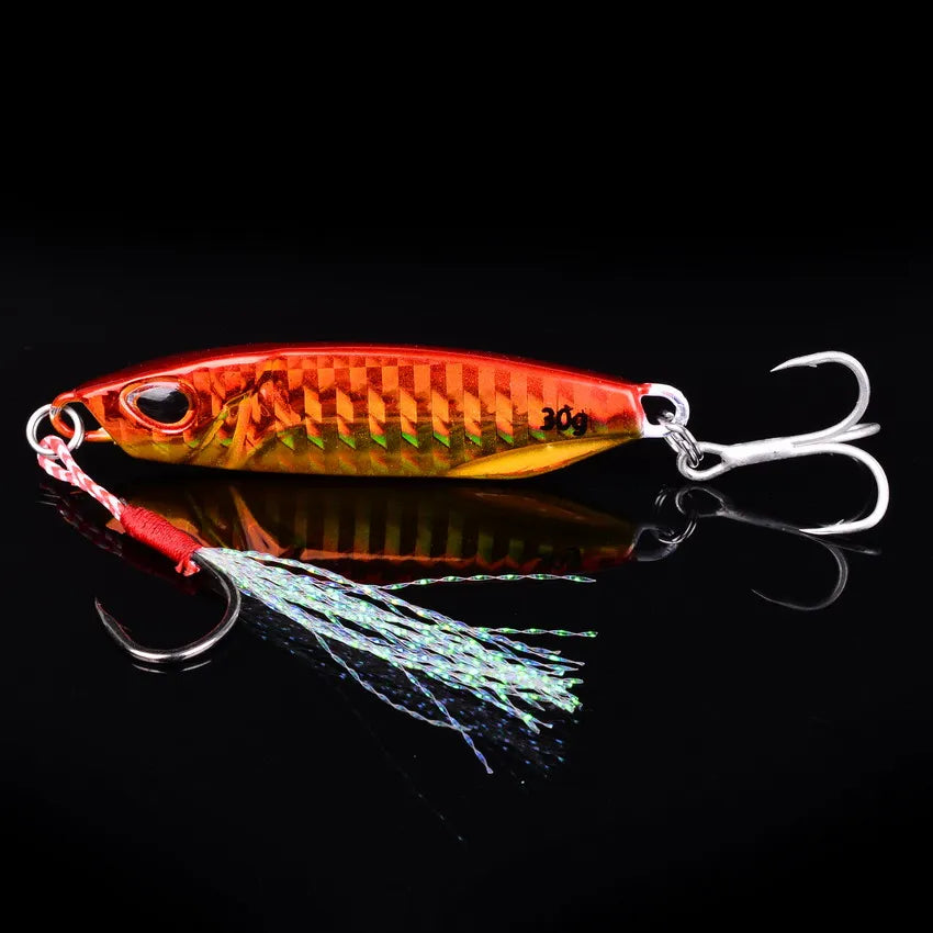 20PCS Quality Metal Cast Jig Spoon Set 10g- 60g Shore Casting Jigging Fish Sea Bass Fishing Lures Artificial Bait Tackle