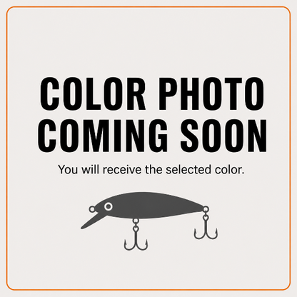 Placeholder image with text 'Color photo coming soon' and a fishing lure icon.